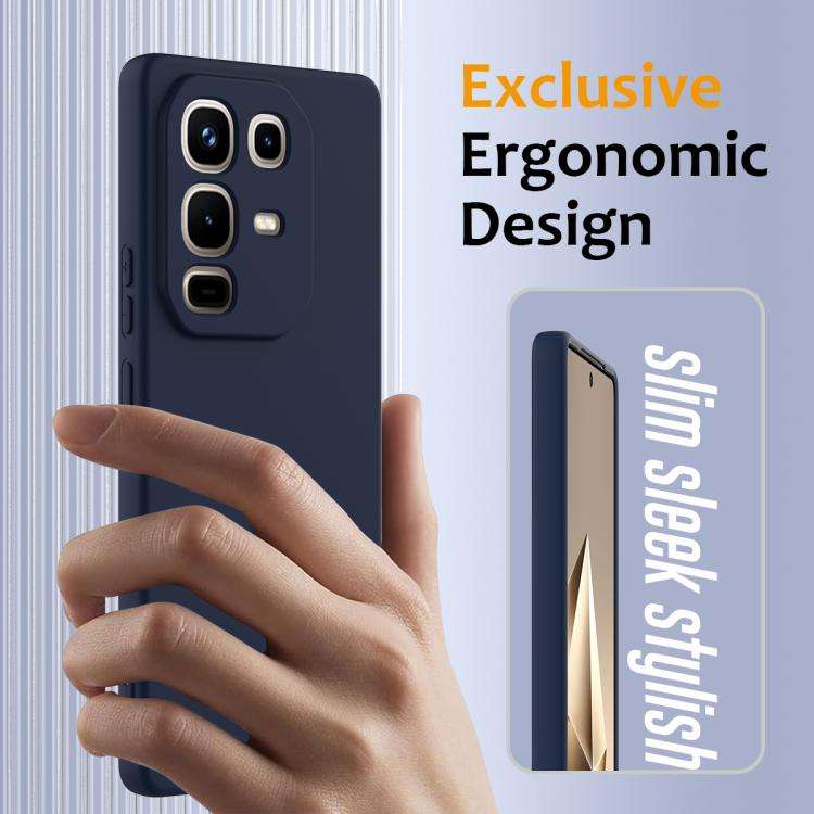 For Infinix Note 50 Pro+ Shockproof Silicone Magsafe Phone Case(Navy Blue)