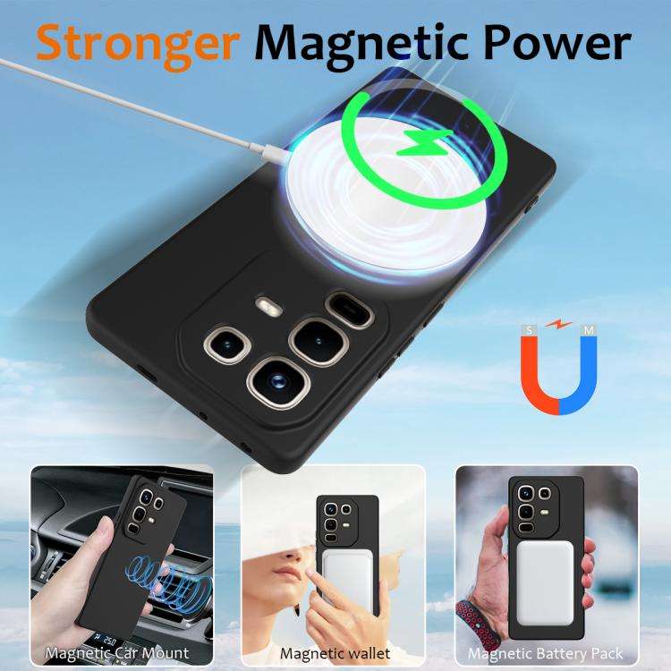 For Infinix Note 50 Pro+ Shockproof Silicone Magsafe Phone Case(Black)