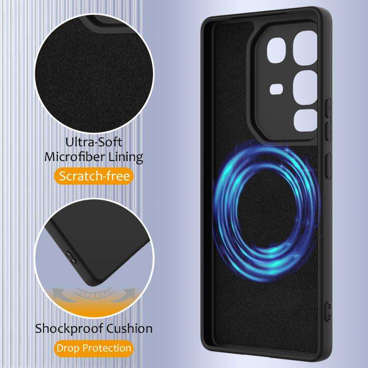 For Infinix Note 50 Pro+ Shockproof Silicone Magsafe Phone Case(Black)