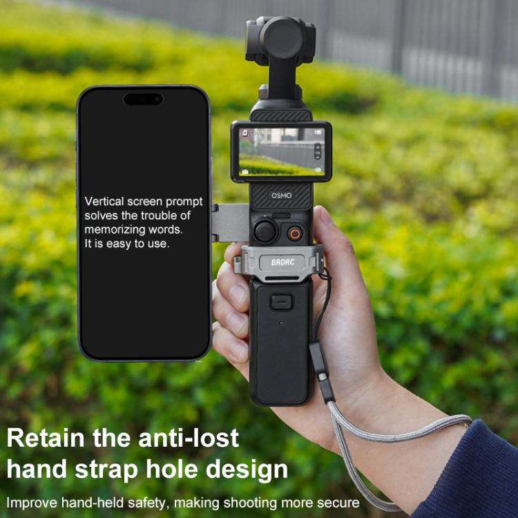 For DJI Osmo Pocket 3 BRDRC Smartphone Teleprompter Stand Desktop Clamp Cold Shoe Extension Mount...