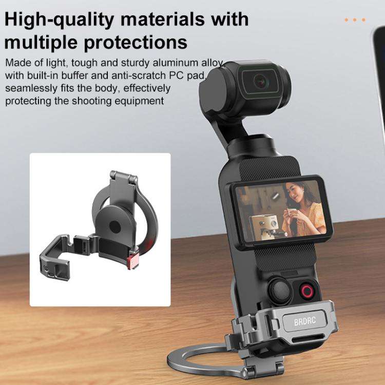 For DJI Osmo Pocket 3 BRDRC Smartphone Teleprompter Stand Desktop Clamp Cold Shoe Extension Mount...