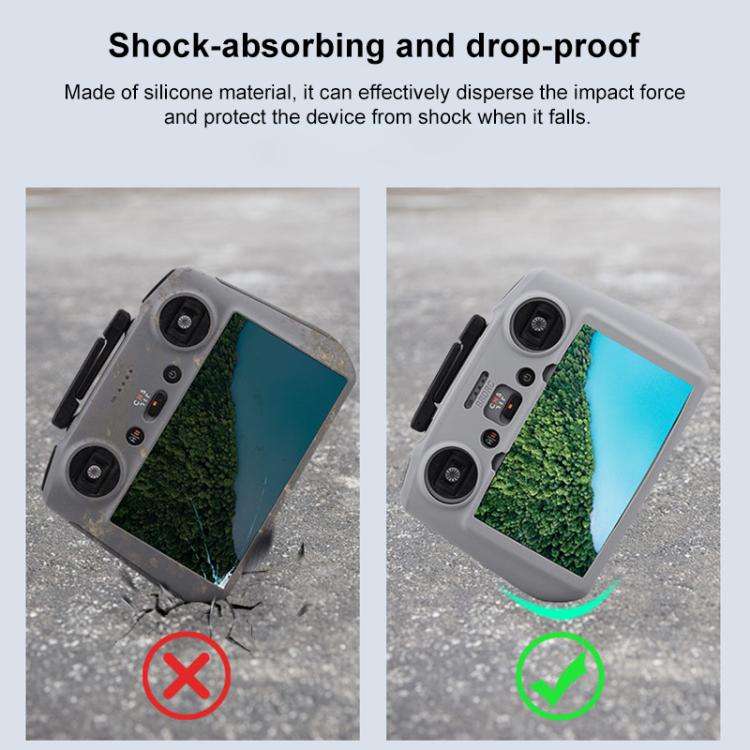 For DJI RC 2 BRDRC Remote Control Shockproof Anti-scratch Silicone Case(Grey)