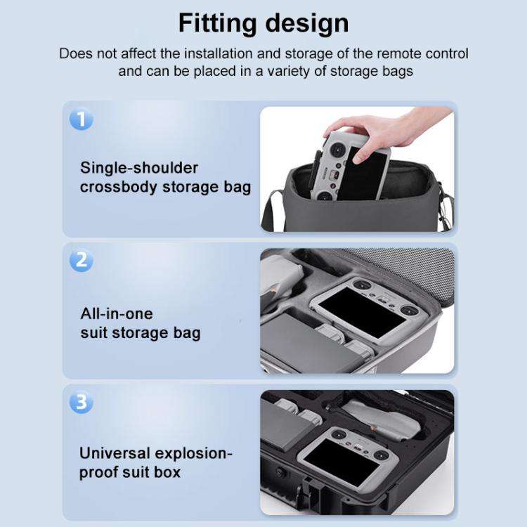 For DJI RC 2 BRDRC Remote Control Shockproof Anti-scratch Silicone Case(Grey)