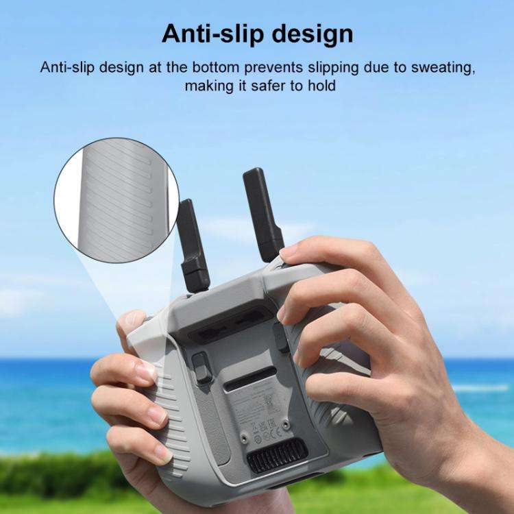 For DJI RC 2 BRDRC Remote Control Shockproof Anti-scratch Silicone Case(Grey)