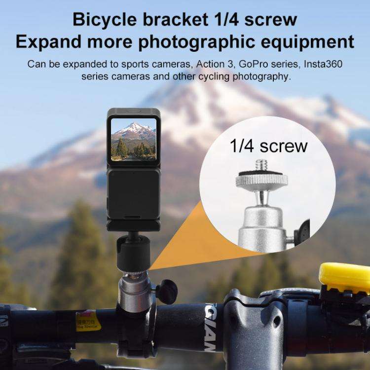 For DJI RC / RC 2 BRDRC Drone Remote Control Adapter Base Bicycle Holder(Black Silver)