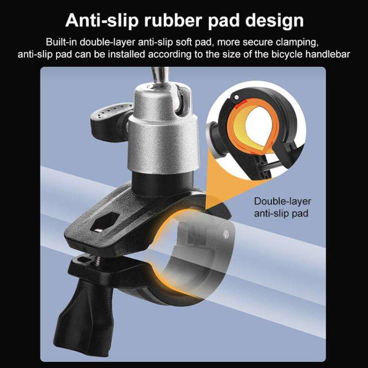 For DJI RC / RC 2 BRDRC Drone Remote Control Adapter Base Bicycle Holder(Black Silver)