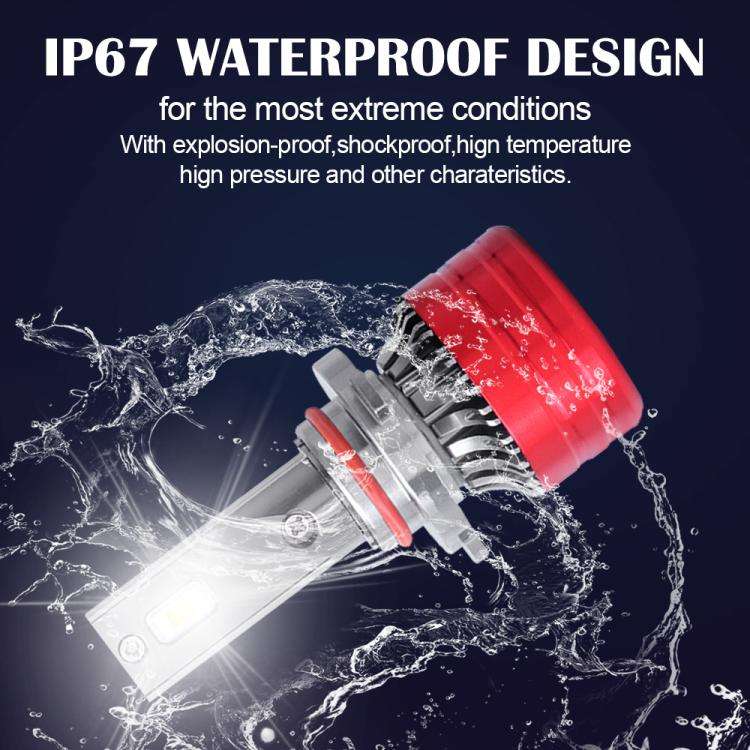 H7 2pcs 25W 2500lm 6000K Car LED Headlight Bulb