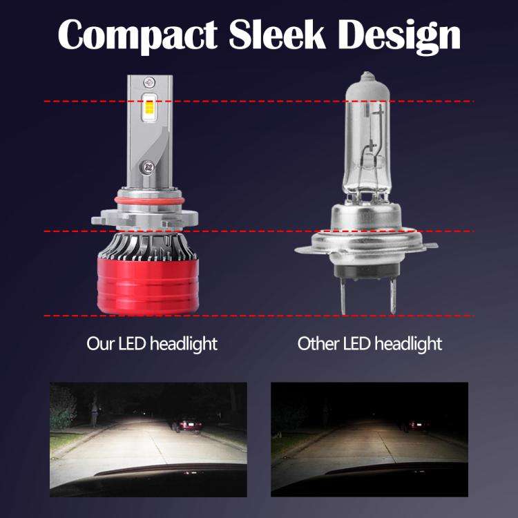 H7 2pcs 25W 2500lm 6000K Car LED Headlight Bulb