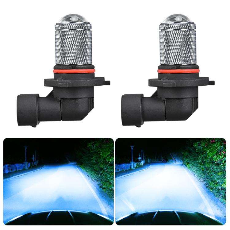 9005 Pair 8.5W 12-60V Car Lens Fog Light Bulb(Ice Blue Light)