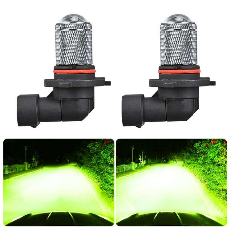 9005 Pair 8.5W 12-60V Car Lens Fog Light Bulb(Lime Light)