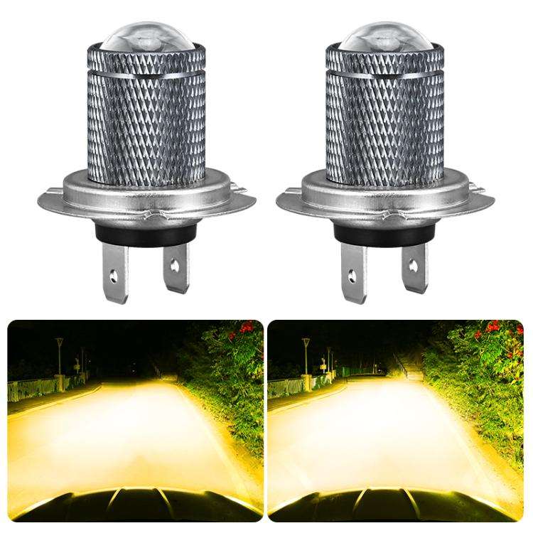 H7 Pair 8.5W 12-60V Car Lens Fog Light Bulb(Gold Light)