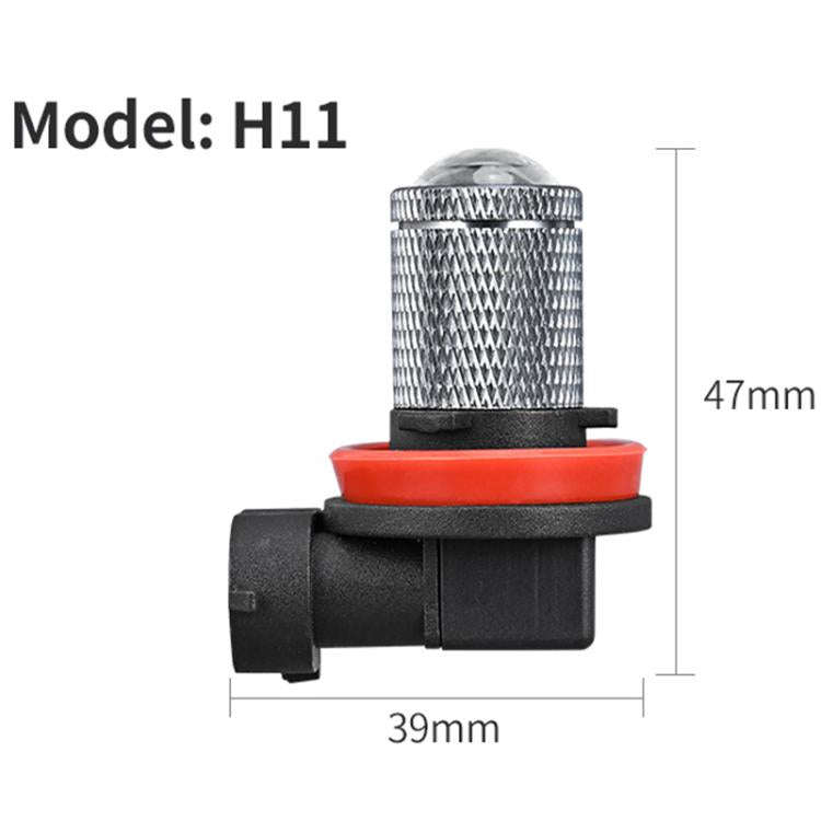 H11 Pair 8.5W 12-60V Car Lens Fog Light Bulb(White Light)