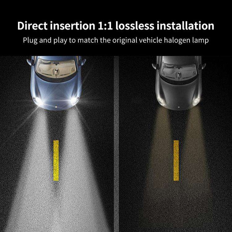 H11 Pair 8.5W 12-60V Car Lens Fog Light Bulb(White Light)