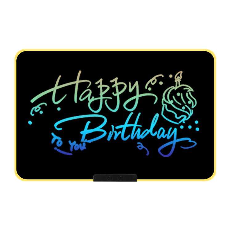 Rechargeable Children Graffiti LCD Drawing Board, Style:21 inch Yellow / Color Writing