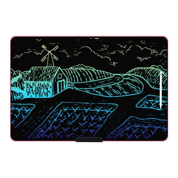 Rechargeable Children Graffiti LCD Drawing Board, Style:28 inch Pink / Color Writing