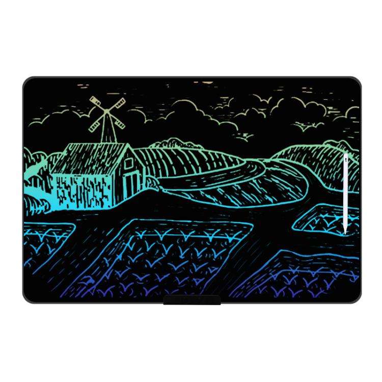 Rechargeable Children Graffiti LCD Drawing Board, Style:28 inch Black / Color Writing