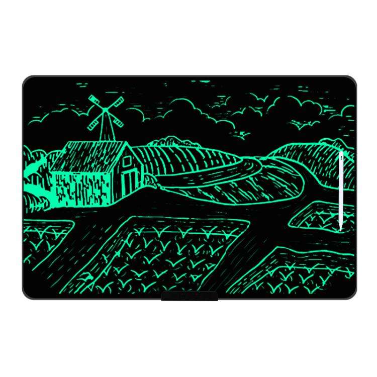 Rechargeable Children Graffiti LCD Drawing Board, Style:28 inch Black / Green Writing