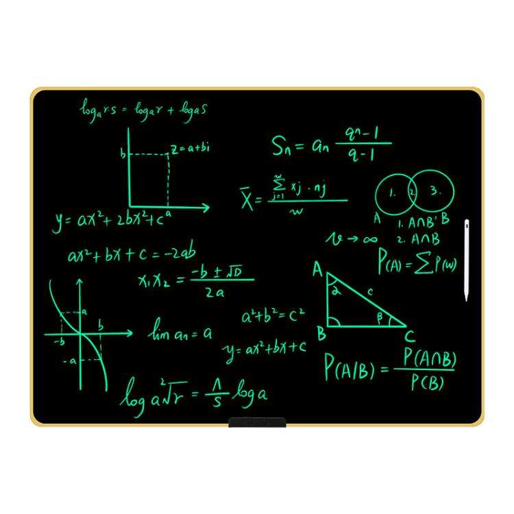 Rechargeable Children Graffiti LCD Drawing Board, Style:40 inch Gold / Green Writing