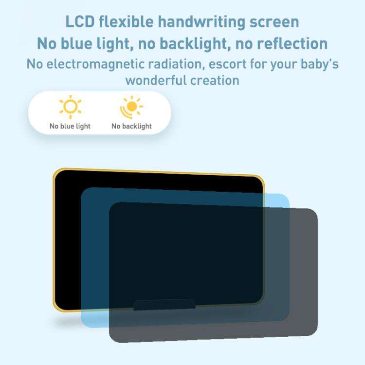 Rechargeable Children Graffiti LCD Drawing Board, Style:21 inch Yellow / Color Writing