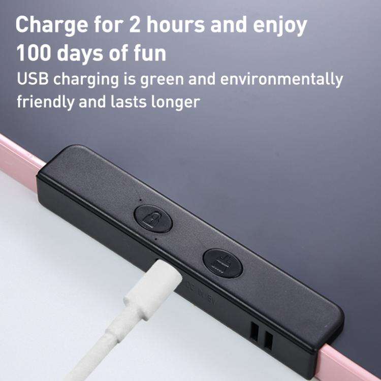 Rechargeable Children Graffiti LCD Drawing Board, Style:16 inch Black / Color Writing