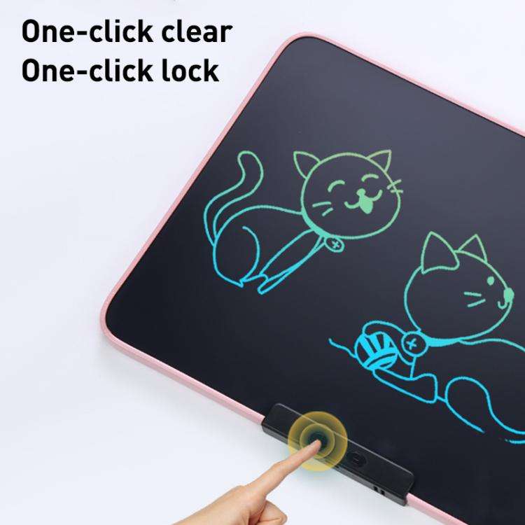 Rechargeable Children Graffiti LCD Drawing Board, Style:16 inch Black / Green Writing