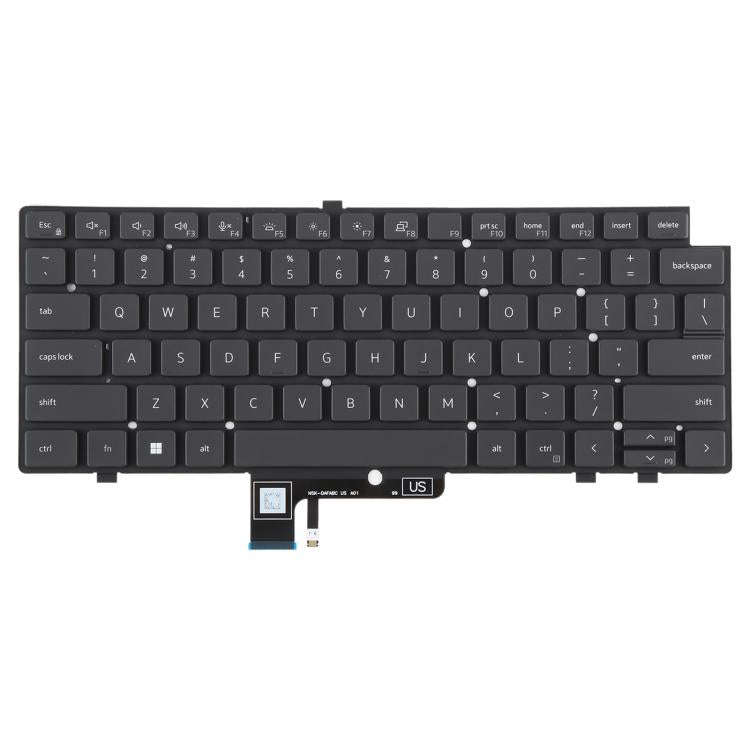 US Version Backlit Laptop Keyboard for Dell Latitude 7340 7440 7640(Black)