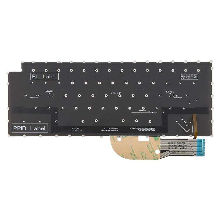 US Version Backlit Laptop Keyboard for Dell XPS 15 9510 9520 9700 9500 Precision 5560 5760 5750 5...