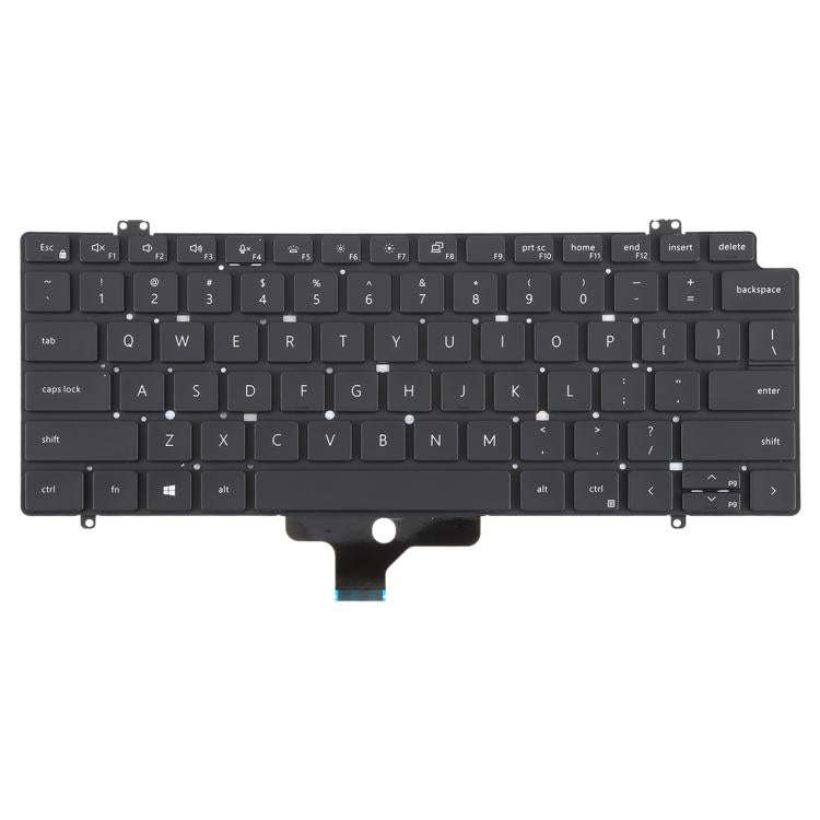 US Version Backlit Laptop Keyboard for Dell Latitude 7410 7410 2in1 P131G P119G(Black)