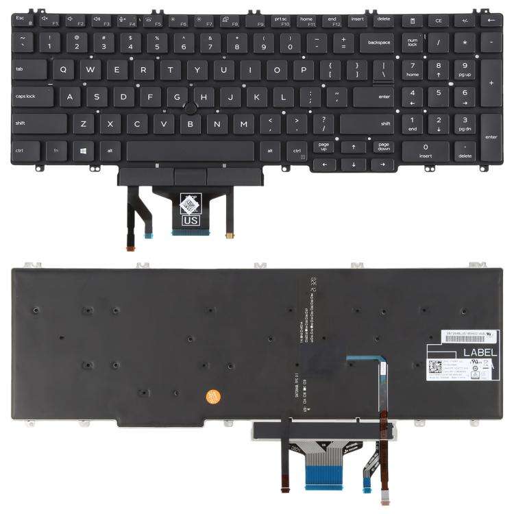 US Version Backlit Laptop Keyboard with Pointing for Dell Latitude 5500 5501 5511 5510 3500 3501 ...
