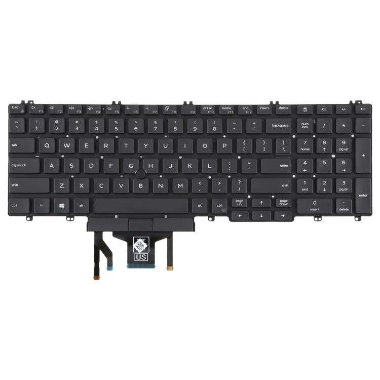 US Version Backlit Laptop Keyboard with Pointing for Dell Latitude 5500 5501 5511 5510 3500 3501 ...