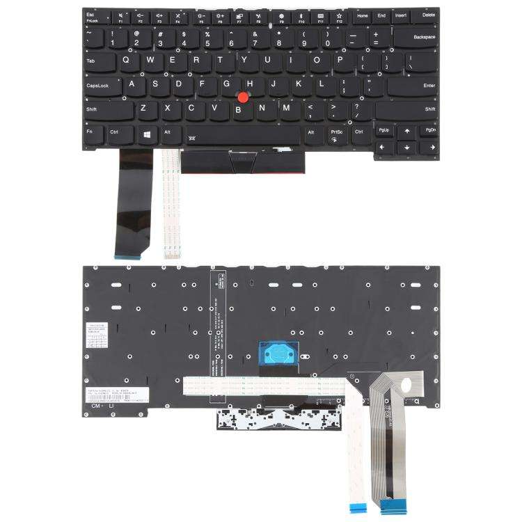 US Version Backlit Laptop Keyboard with Pointing for Lenovo Thinkpad E480 E485 E490 E495 E490S L3...