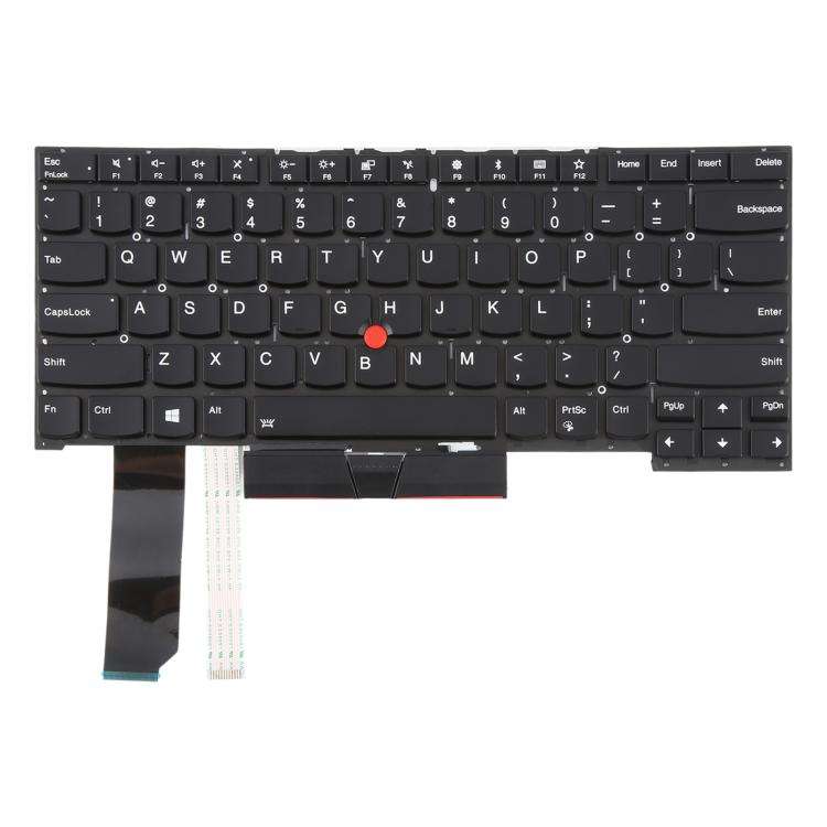 US Version Backlit Laptop Keyboard with Pointing for Lenovo Thinkpad E480 E485 E490 E495 E490S L3...