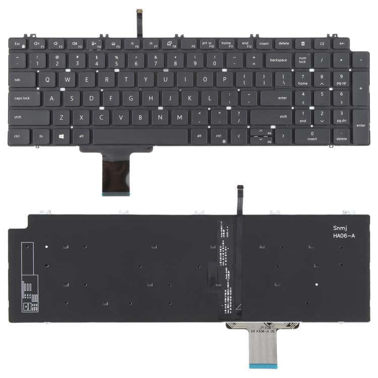 US Version Laptop Keyboard for Dell Precision 7550 7750 7560 7760(Black)
