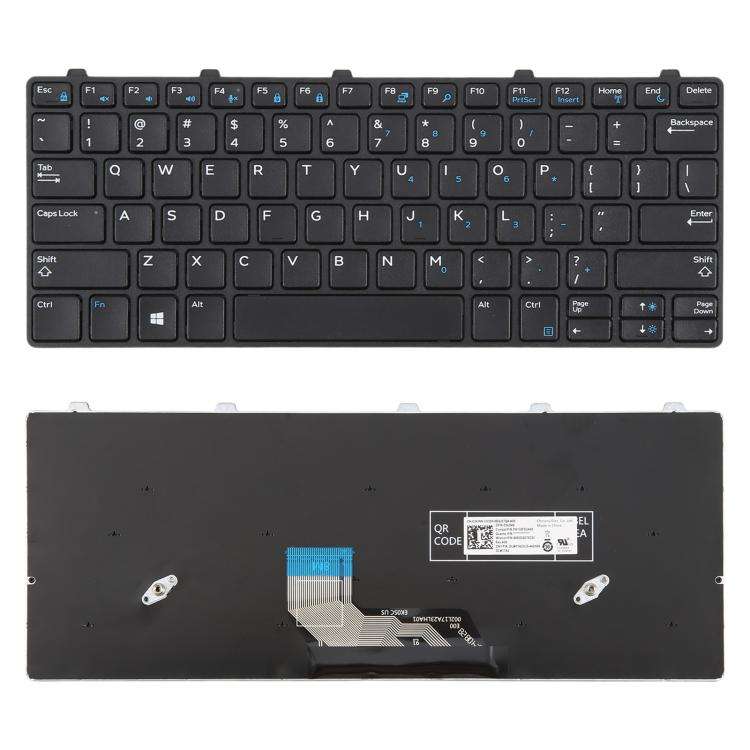 US Version Laptop Keyboard for Dell Latitude 3180 3189 3380(Black)