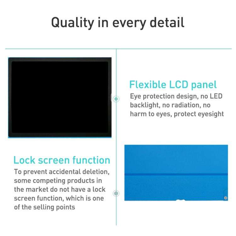 Children Drawing Graffiti Board LCD Writing Tablet, Style:16 inch Blue / Color Writing