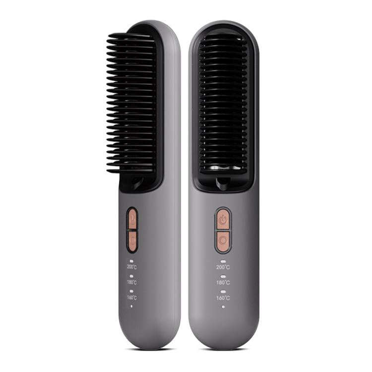 K-SKIN KD382B Negative Ion Hair Care Type-C Wireless Hair Straightening Comb(Grey)