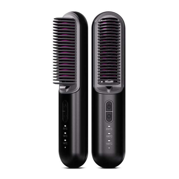 K-SKIN KD382S Negative Ion Hair Care Type-C Wireless Hair Straightening Comb(Black)