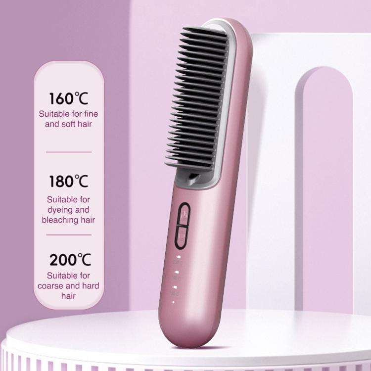 K-SKIN KD382S Negative Ion Hair Care Type-C Wireless Hair Straightening Comb(Black)