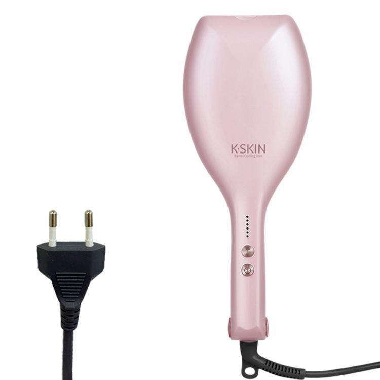 K-SKIN KD885 Negative Ion Electric Hair Curler Iron Hair Styling Tool(EU Plug Pink)