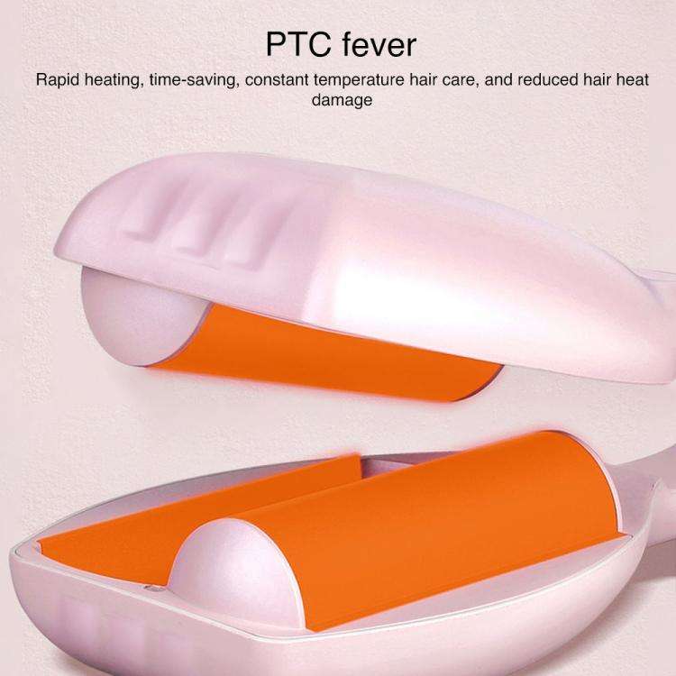 K-SKIN KD885 Negative Ion Electric Hair Curler Iron Hair Styling Tool(EU Plug Pink)