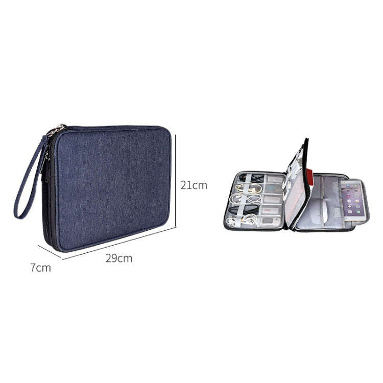 SM01 Multi-function Waterproof Double Layer Data Cable Earphone U Disk Digital Accessories Storag...