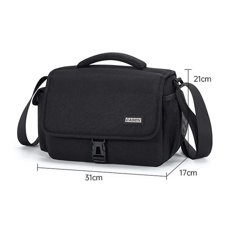 CADeN D27-1 Portable Digital Camera Bag with Strap, Size:31 x 21 x 17cm Black