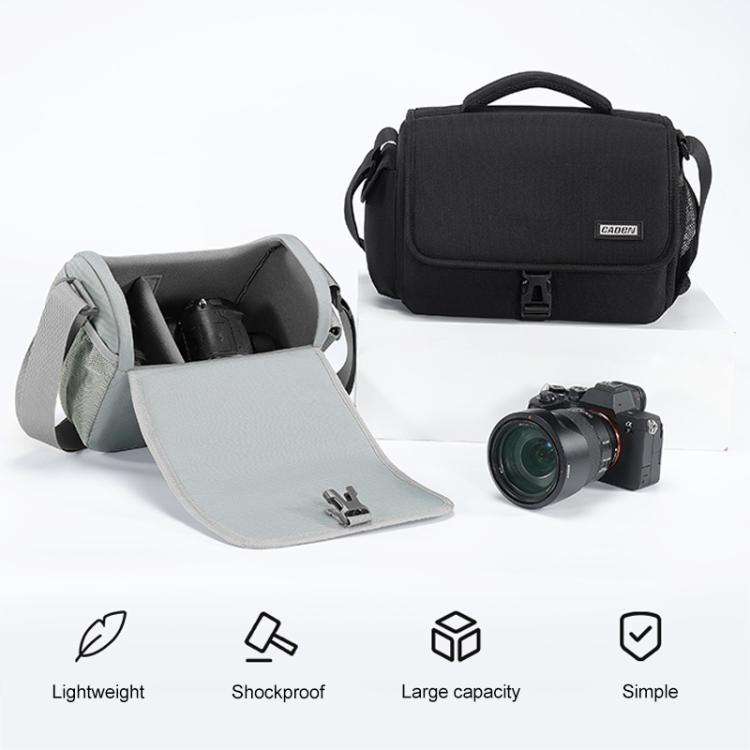 CADeN D27-1 Portable Digital Camera Bag with Strap, Size:31 x 21 x 17cm Black