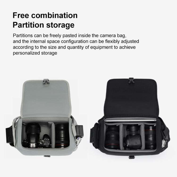 CADeN D27-1 Portable Digital Camera Bag with Strap, Size:31 x 21 x 17cm Black