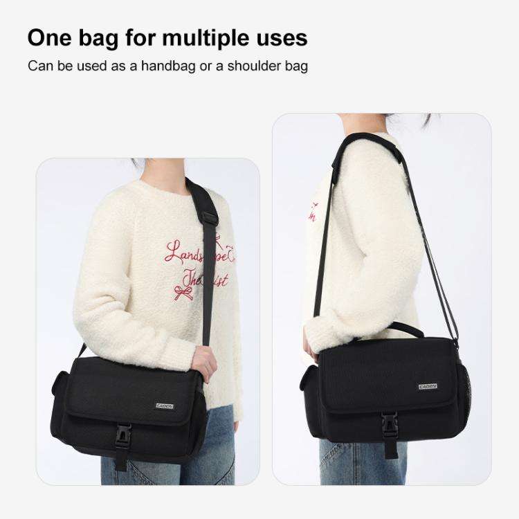 CADeN D27-1 Portable Digital Camera Bag with Strap, Size:31 x 21 x 17cm Black