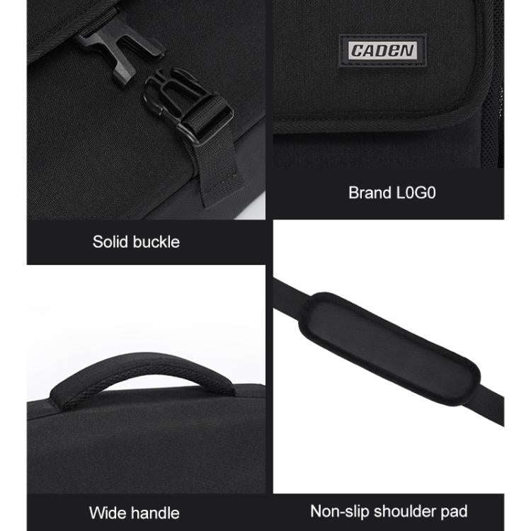 CADeN D27-1 Portable Digital Camera Bag with Strap, Size:31 x 21 x 17cm Black