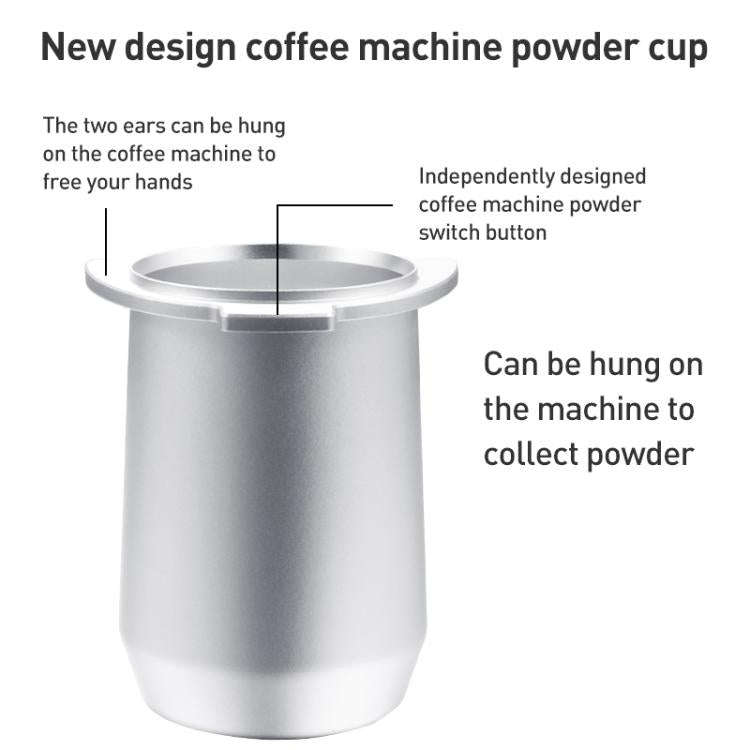 54mm Coffee Machine Handle Dosing Cup Mug Coffee Powder Feeder For Breville 8 Series(Silver)