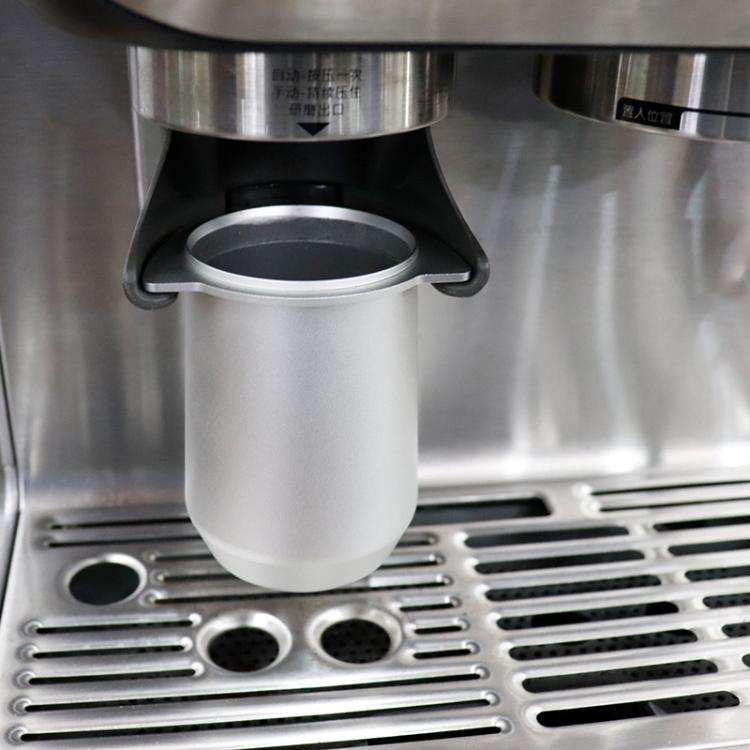 54mm Coffee Machine Handle Dosing Cup Mug Coffee Powder Feeder For Breville 8 Series(Silver)