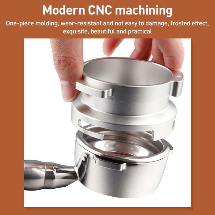 58mm Coffee Machine Handle Aluminum Alloy Rotary Buckle Powder Ring Coffee Receiving Ring For Bar...