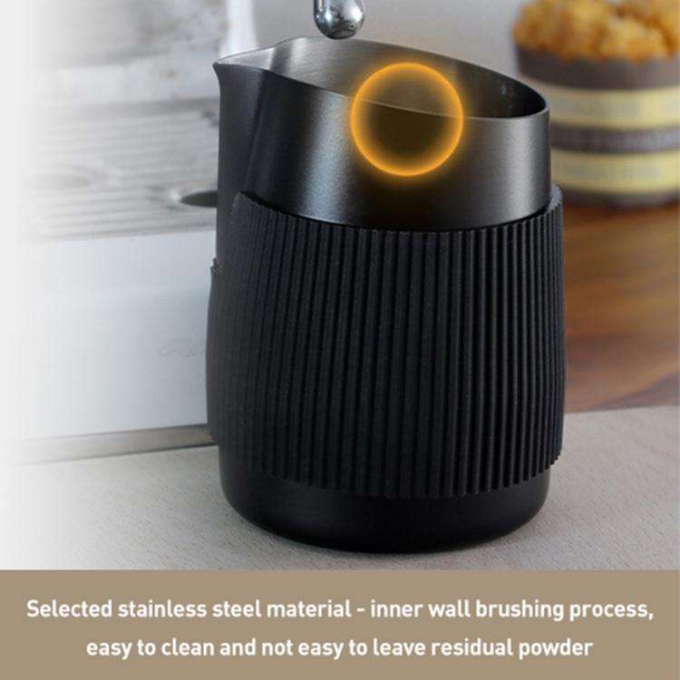 420ml Stainless Steel Latte Art Cup Oblique Mouth Anti-scalding Coffee Milk Foaming Cylinder with...